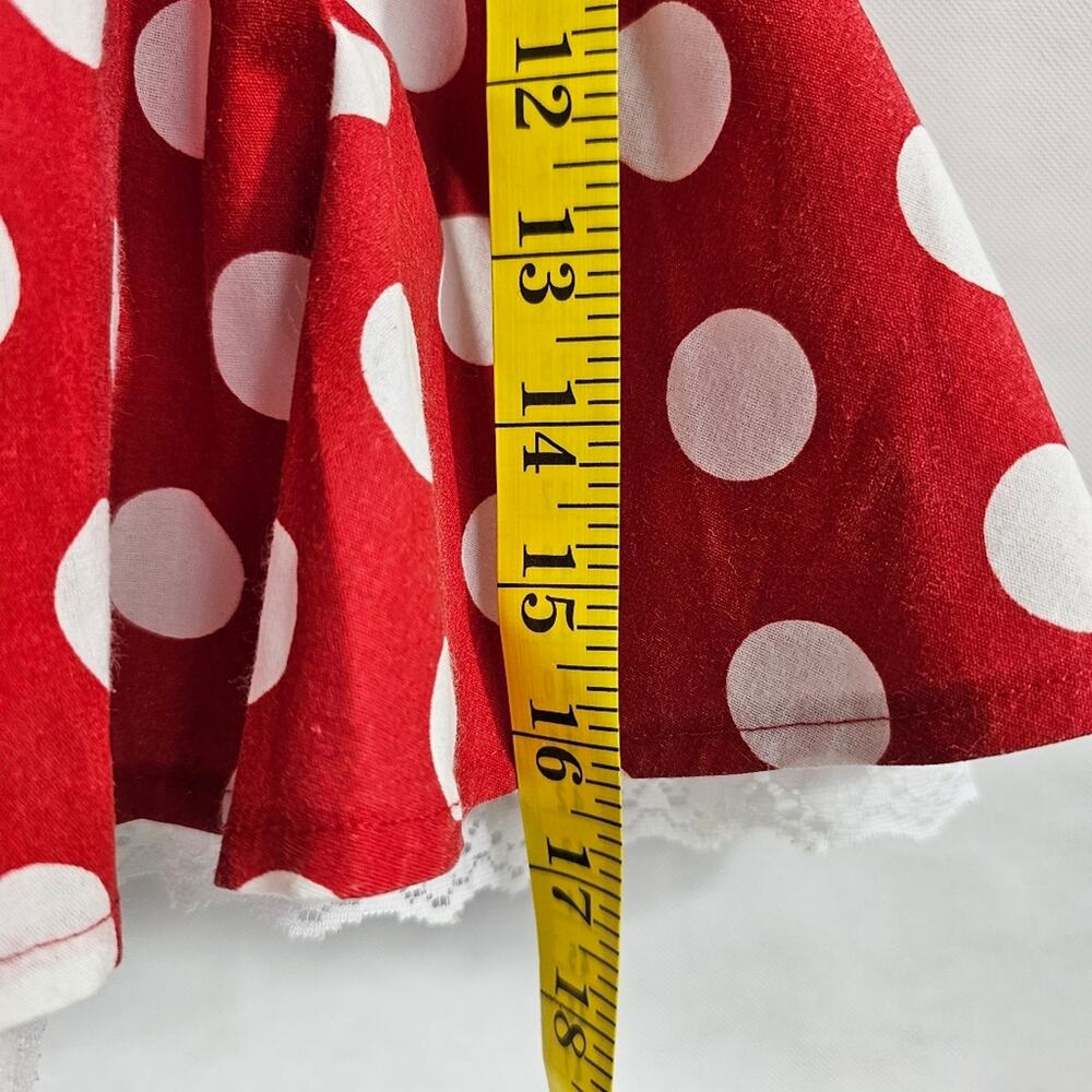 Disney Parks Minnie Mouse Dress Red, Black, White Polka Dots Baby 3-6* - Picture 8 of 9
